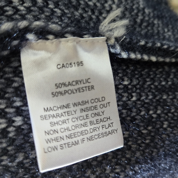 Picadilly Women’s Hooded Knit Cardigan Sweater Coatigan M Geometric Longline - Picture 3 of 6